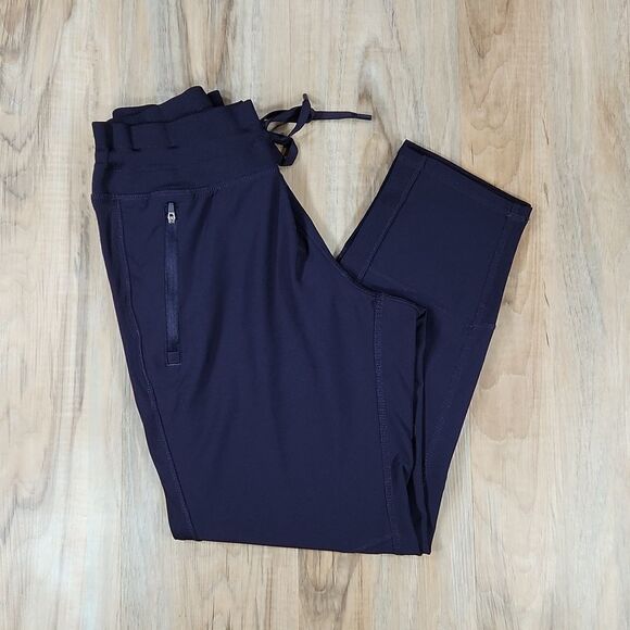 💚Blue Cropped Lightweight Athletic Pants Medium - Picture 1 of 9